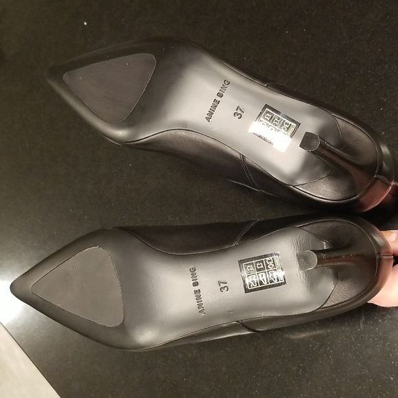 💕ANINE BING💕 Stevie Boots ~ Black Leather 37 New Without Box - Picture 16 of 16